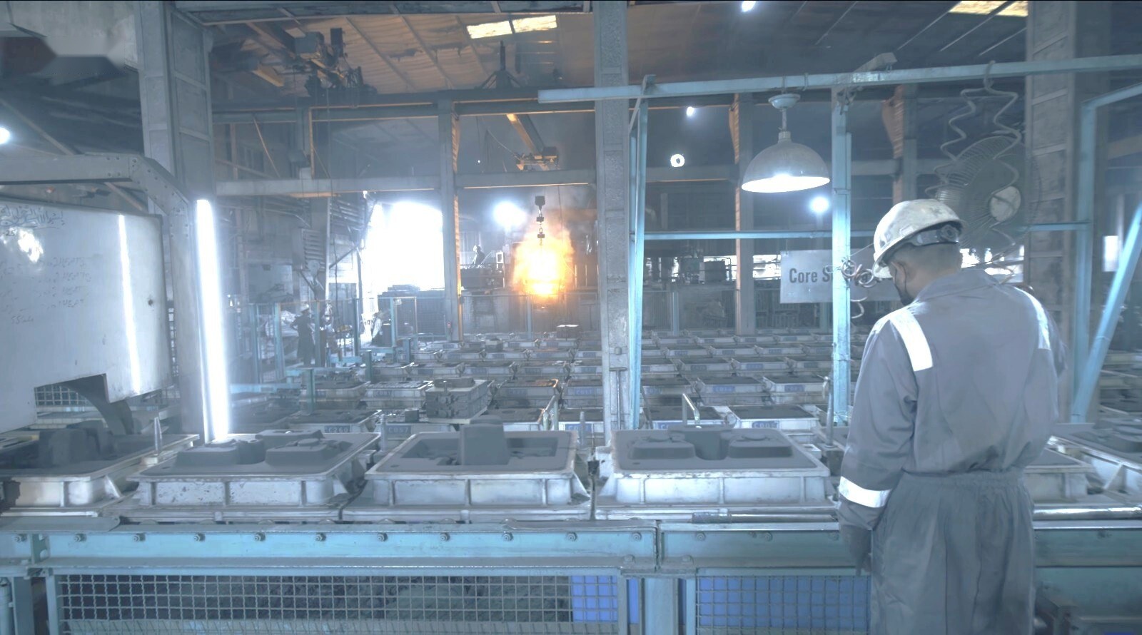 Automatic high-pressure moulding line at the Rastgar foundry