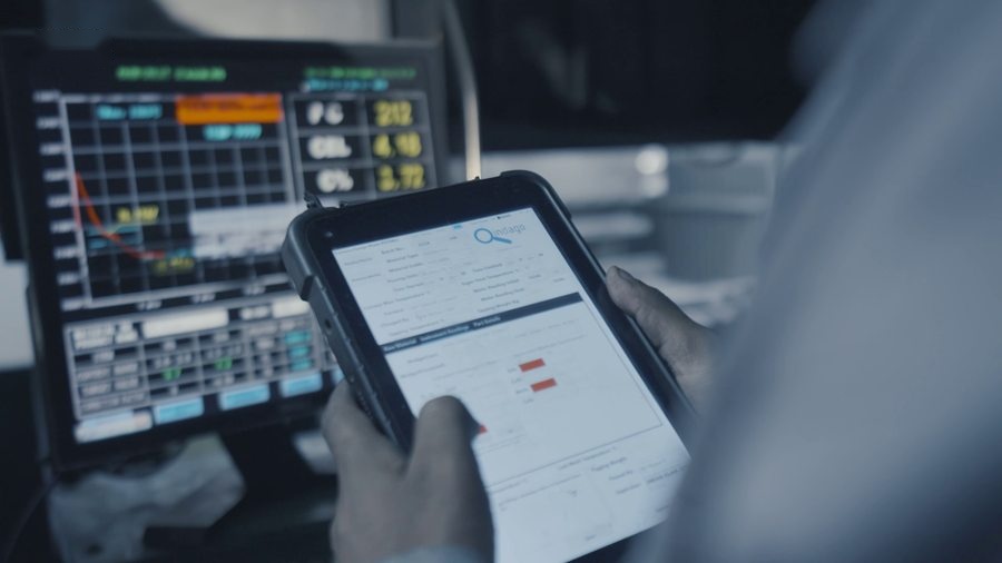 Indago ERP dashboard used on the Rastgar foundry floor
