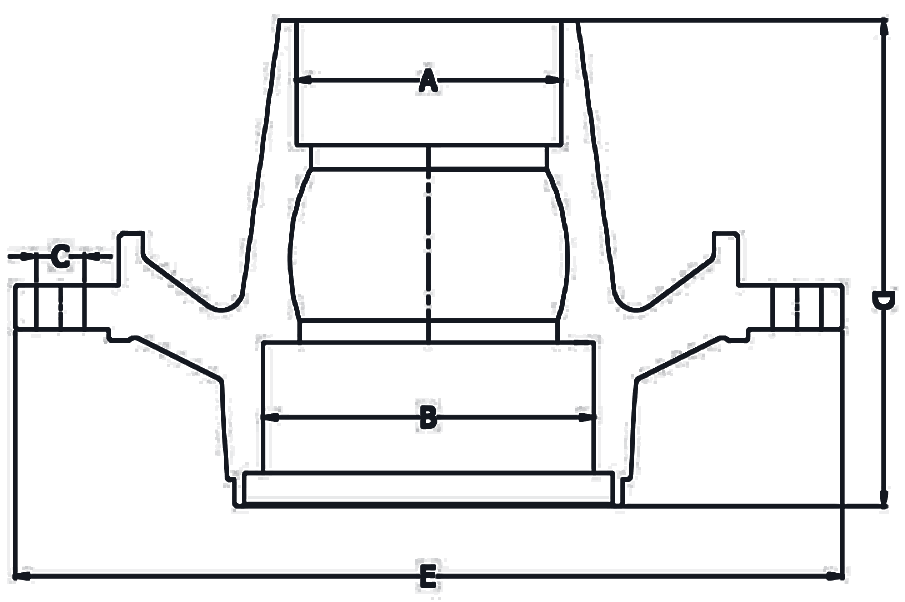 Front hub dimension reference diagram