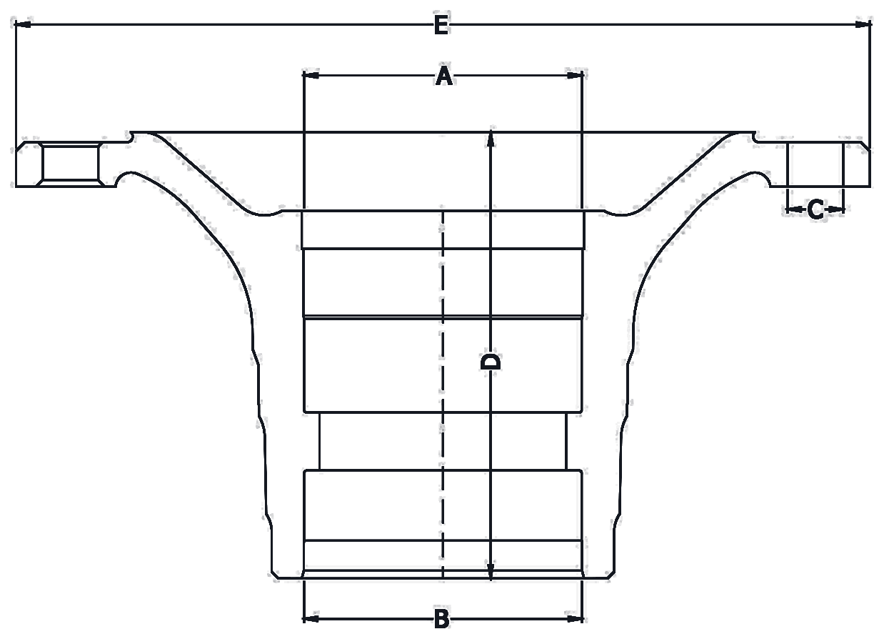 Rear hub dimension reference diagram